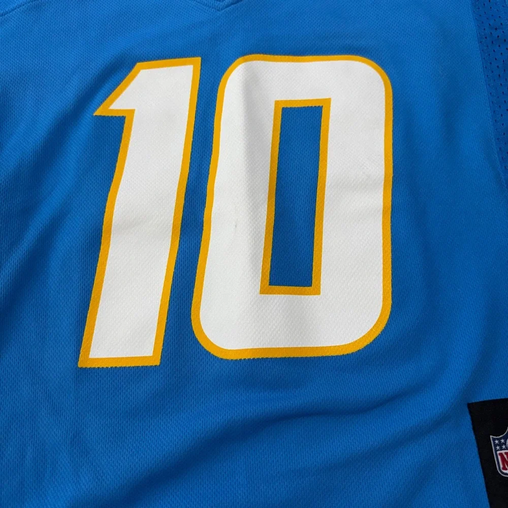 NFL Team Apparel Los Angeles Chargers Justin Herbert 10 Jersey Kids Large 7 Blue